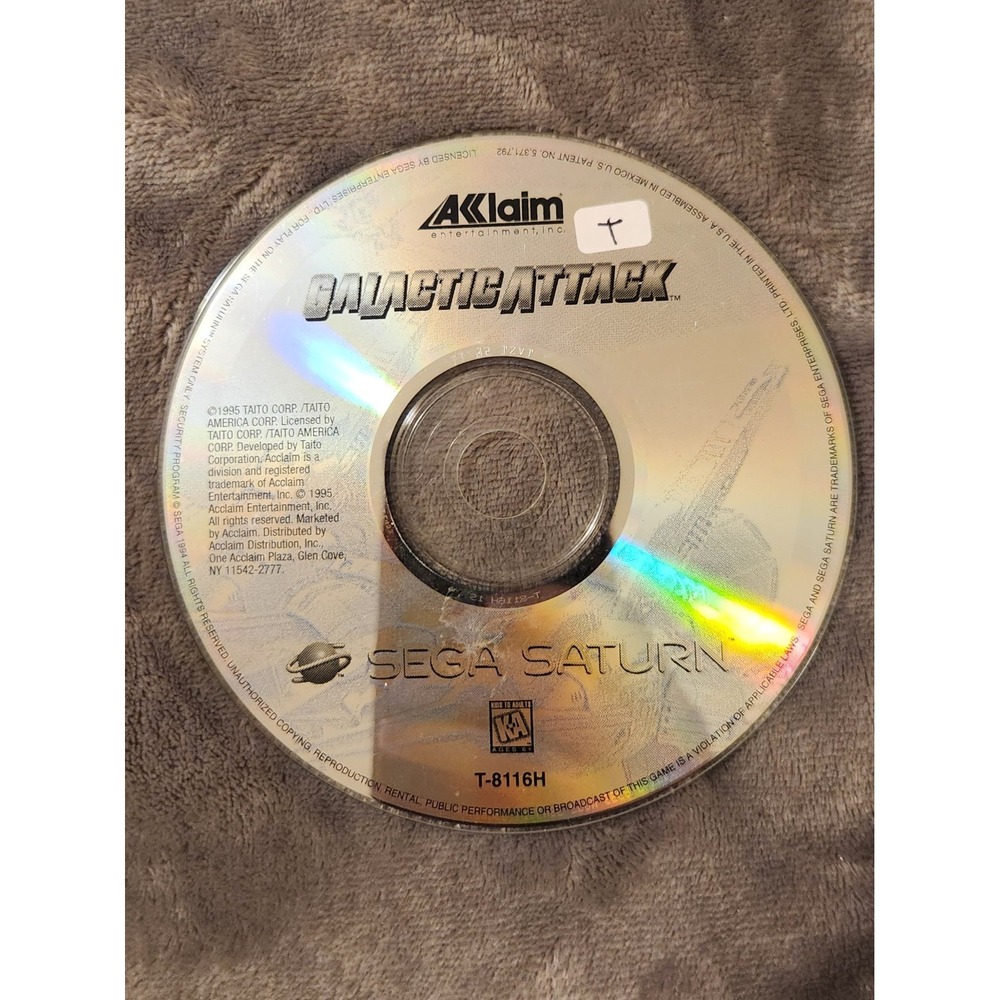 Galactic Attack (Sega Saturn, 1995) AUTHENTIC DISC ONLY TESTED/WORKING